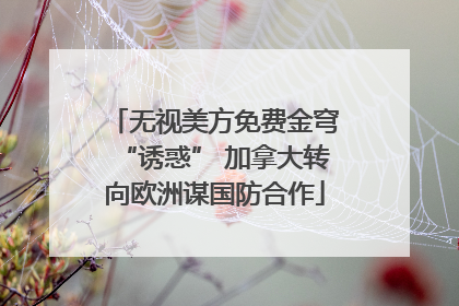 无视美方免费金穹“诱惑” 加拿大转向欧洲谋国防合作