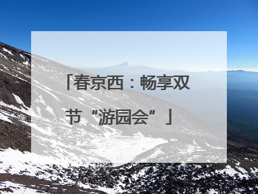 春京西：畅享双节“游园会”