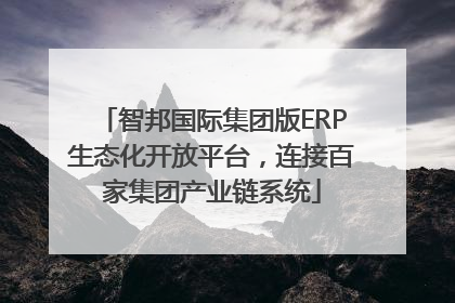 智邦国际集团版ERP生态化开放平台，连接百家集团产业链系统