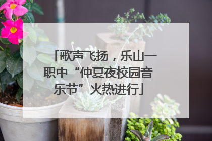 歌声飞扬，乐山一职中“仲夏夜校园音乐节”火热进行
