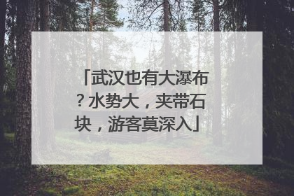 武汉也有大瀑布？水势大，夹带石块，游客莫深入
