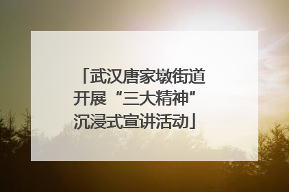 武汉唐家墩街道开展“三大精神”沉浸式宣讲活动