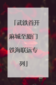 武铁首开麻城至厦门铁海联运专列