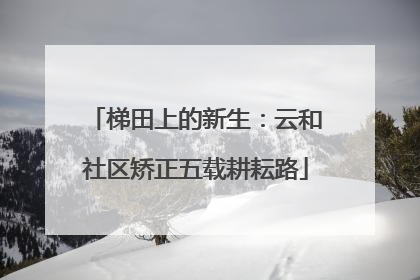 梯田上的新生：云和社区矫正五载耕耘路