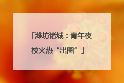 潍坊诸城：青年夜校火热“出圈”
