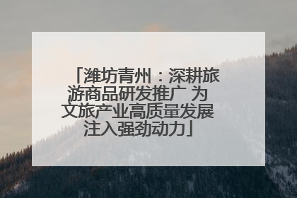 潍坊青州：深耕旅游商品研发推广 为文旅产业高质量发展注入强劲动力