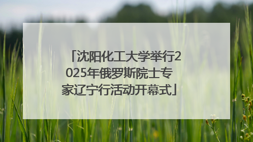 沈阳化工大学举行2025年俄罗斯院士专家辽宁行活动开幕式