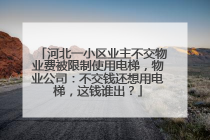 河北一小区业主不交物业费被限制使用电梯，物业公司：不交钱还想用电梯，这钱谁出？