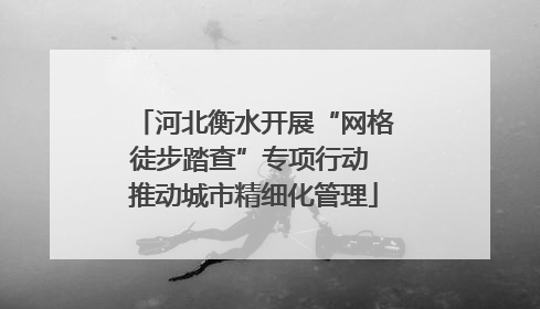 河北衡水开展“网格徒步踏查”专项行动 推动城市精细化管理