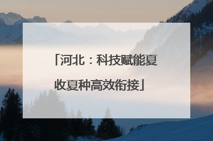 河北：科技赋能夏收夏种高效衔接
