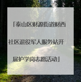 泰山区财源街道财西社区退役军人服务站开展护学岗志愿活动