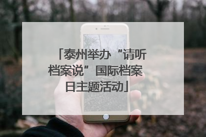 泰州举办“请听档案说”国际档案日主题活动