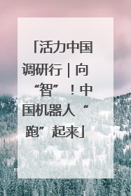 活力中国调研行｜向“智”！中国机器人“跑”起来