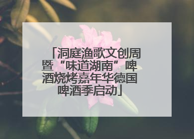 洞庭渔歌文创周暨“味道湖南”啤酒烧烤嘉年华德国啤酒季启动