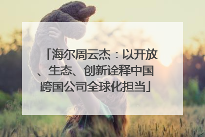 海尔周云杰：以开放、生态、创新诠释中国跨国公司全球化担当