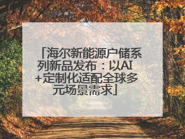 海尔新能源户储系列新品发布：以AI+定制化适配全球多元场景需求
