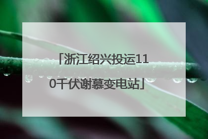 浙江绍兴投运110千伏谢慕变电站