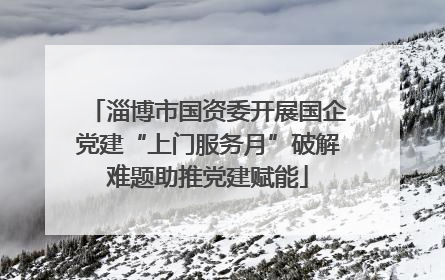 淄博市国资委开展国企党建“上门服务月”破解难题助推党建赋能