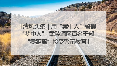 清风头条｜用“案中人”警醒“梦中人” 武陵源区百名干部“零距离”接受警示教育