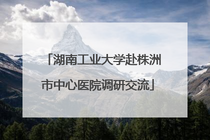湖南工业大学赴株洲市中心医院调研交流