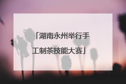 湖南永州举行手工制茶技能大赛