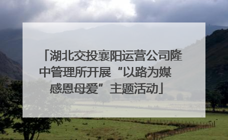 湖北交投襄阳运营公司隆中管理所开展“以路为媒 感恩母爱”主题活动