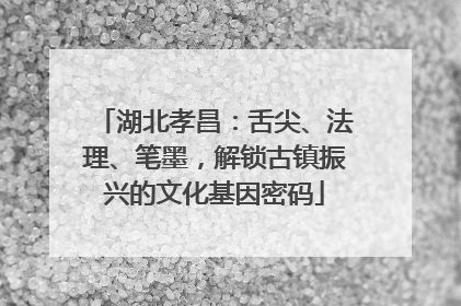 湖北孝昌：舌尖、法理、笔墨，解锁古镇振兴的文化基因密码
