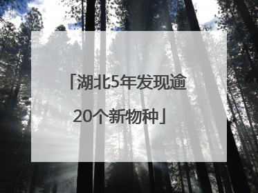 湖北5年发现逾20个新物种