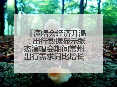 演唱会经济升温：出行数据显示张杰演唱会期间常州出行需求同比增长319%