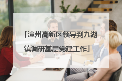 漳州高新区领导到九湖镇调研基层党建工作