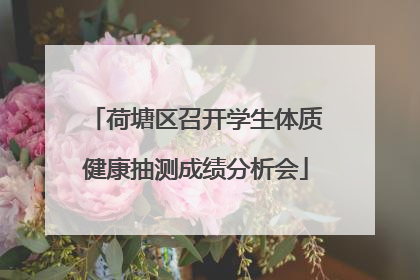 荷塘区召开学生体质健康抽测成绩分析会