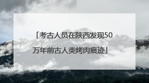 考古人员在陕西发现50万年前古人类烤肉痕迹