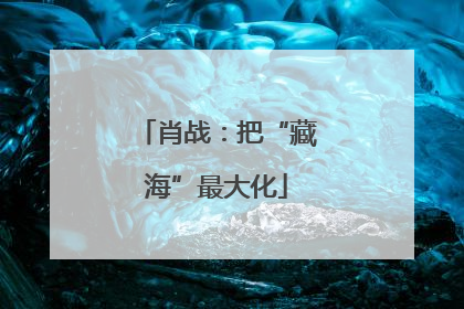 肖战：把“藏海”最大化