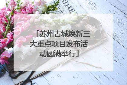 苏州古城焕新三大重点项目发布活动圆满举行