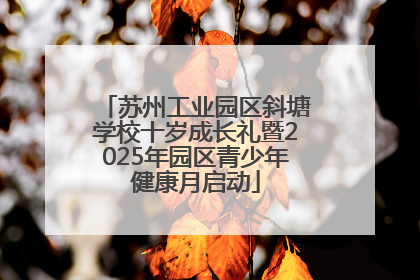 苏州工业园区斜塘学校十岁成长礼暨2025年园区青少年健康月启动