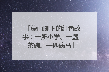 蒙山脚下的红色故事：一所小学、一盏茶碗、一匹病马