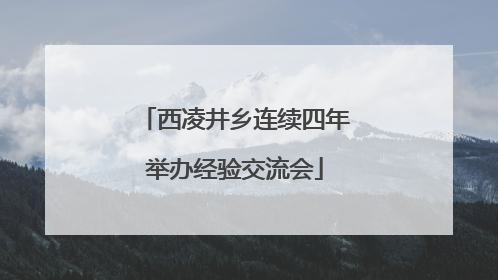 西凌井乡连续四年举办经验交流会