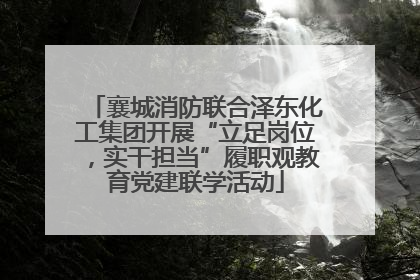 襄城消防联合泽东化工集团开展“立足岗位，实干担当”履职观教育党建联学活动