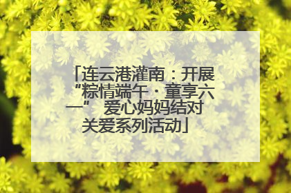 连云港灌南：开展“粽情端午・童享六一” 爱心妈妈结对关爱系列活动