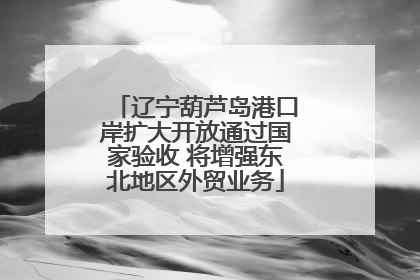 辽宁葫芦岛港口岸扩大开放通过国家验收 将增强东北地区外贸业务