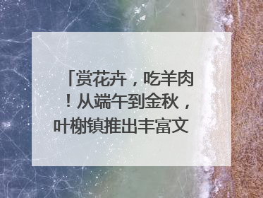 赏花卉，吃羊肉！从端午到金秋，叶榭镇推出丰富文旅活动邀您爽玩