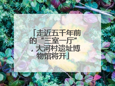 走近五千年前的“三室一厅”，大河村遗址博物馆将开