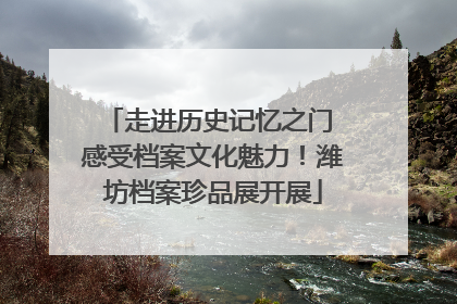 走进历史记忆之门 感受档案文化魅力！潍坊档案珍品展开展