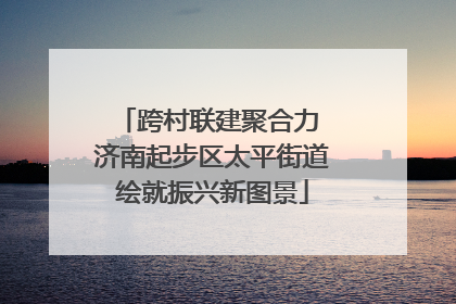 跨村联建聚合力 济南起步区太平街道绘就振兴新图景