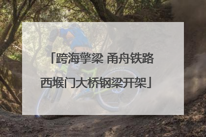 跨海擎梁 甬舟铁路西堠门大桥钢梁开架