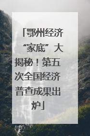 鄂州经济“家底”大揭秘！第五次全国经济普查成果出炉