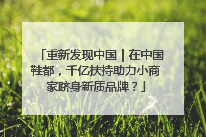 重新发现中国｜在中国鞋都，千亿扶持助力小商家跻身新质品牌？