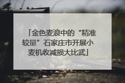 金色麦浪中的“精准较量”石家庄市开展小麦机收减损大比武