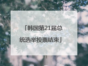 韩国第21届总统选举投票结束