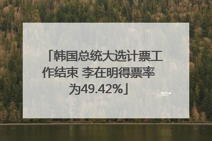 韩国总统大选计票工作结束 李在明得票率为49.42%